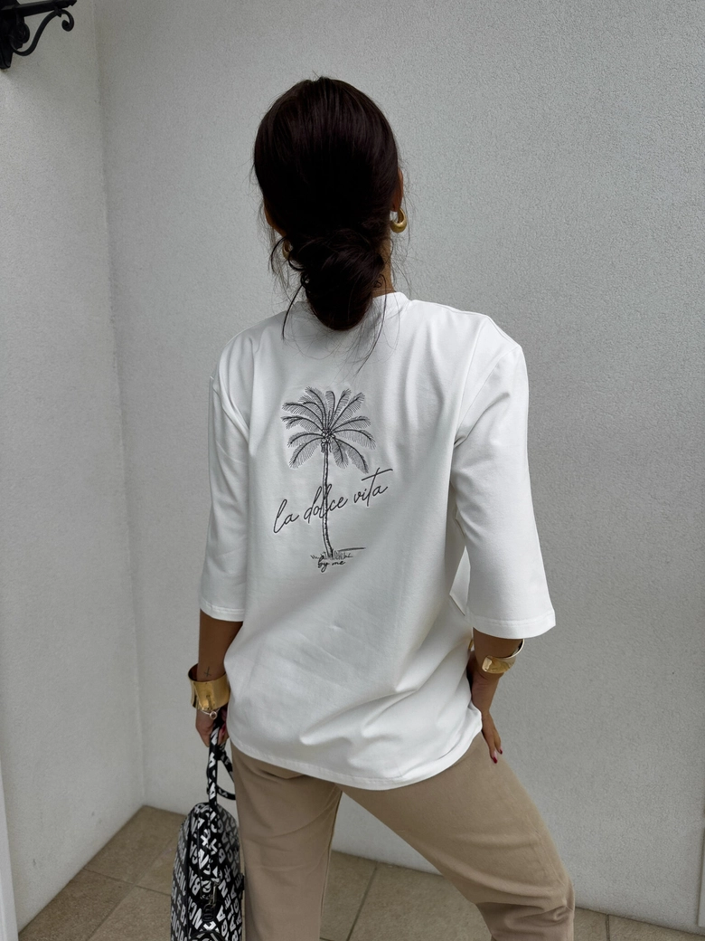 T-shirt PALMS – ecru
