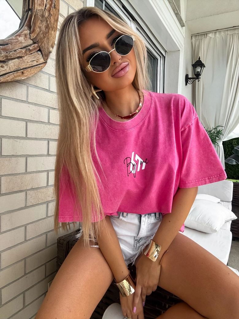 T-shirt MONETTE - różowy