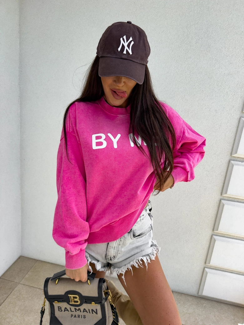 Dekatyzowana bluza DOSE - różowa