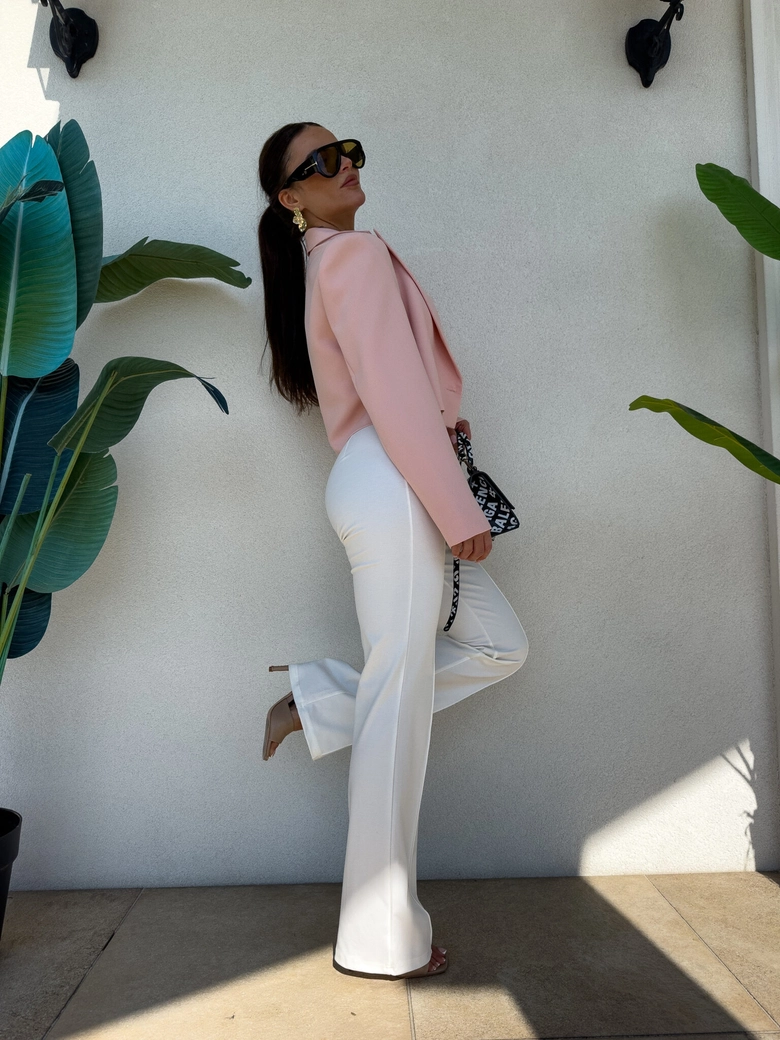 Marynarka SLIM - pudrowy róż