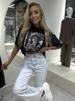 Dekatyzowany t-shirt IMAGE - czarny