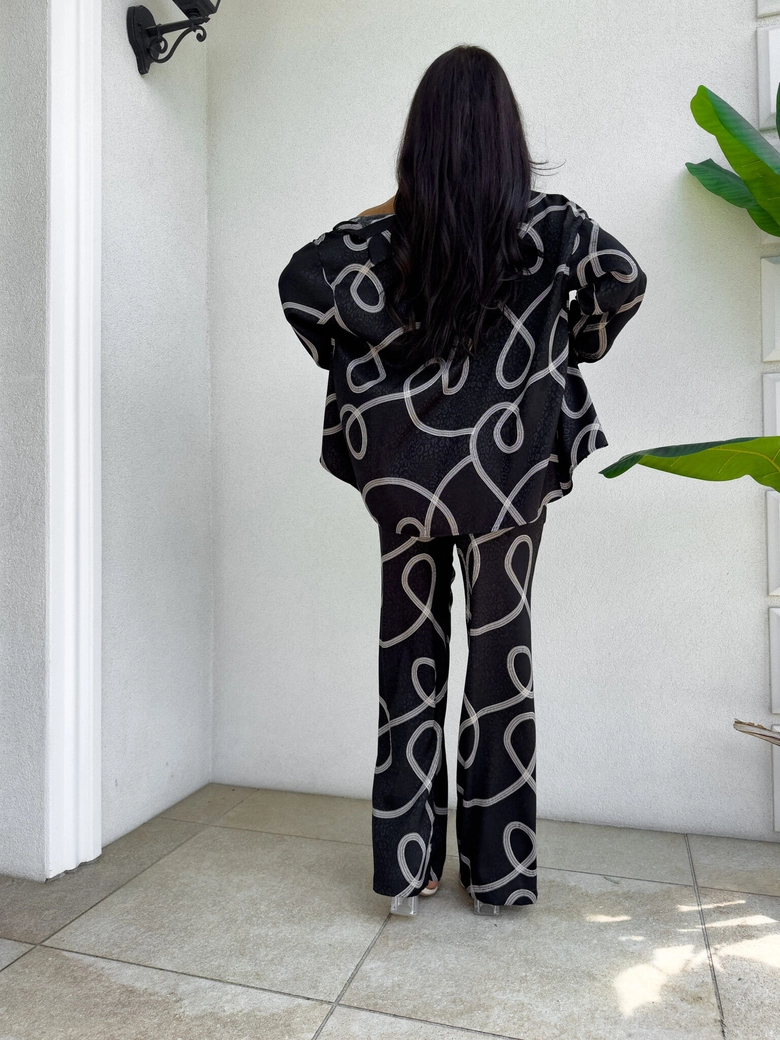 Komplet LAURENT print – czarny