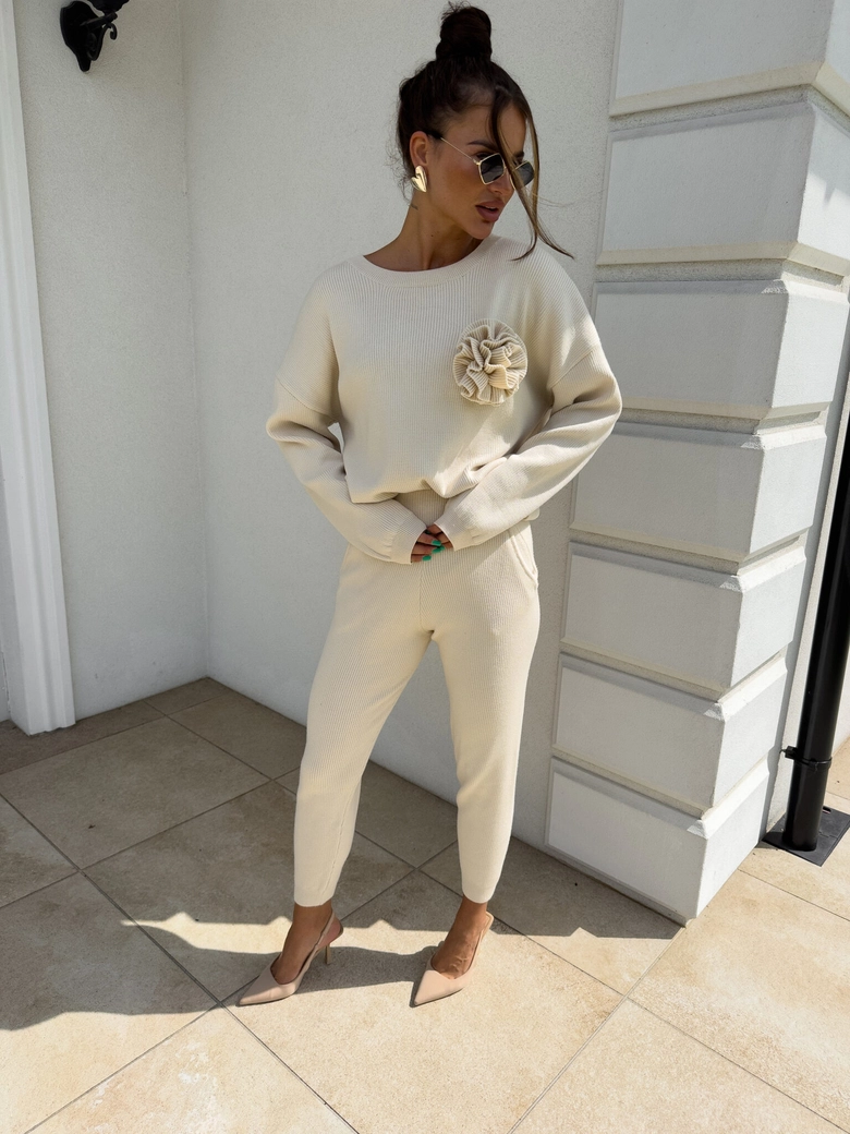 Komplet DELANI LONG – jasny beż N17239