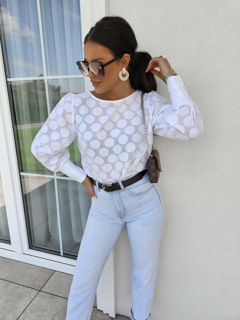 Bluzka MONICA koła - białe C18615