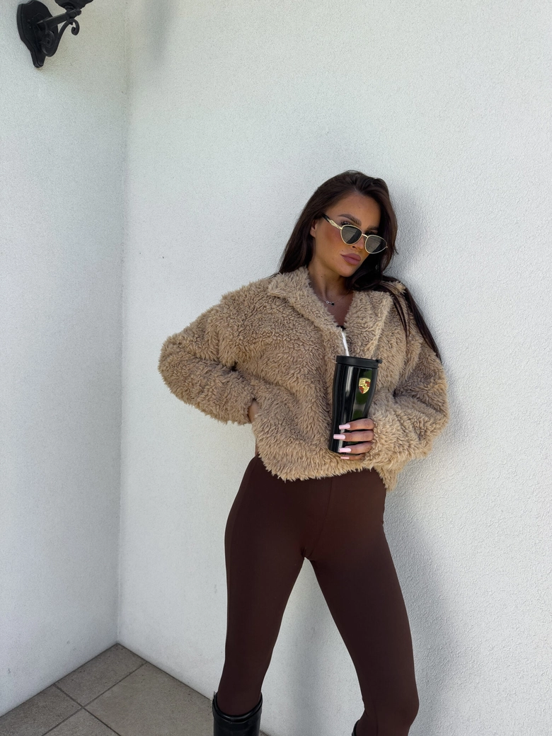 Kurtka futerko ILANIA – beżowa