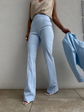 Spodnie DZWONY - błękitne