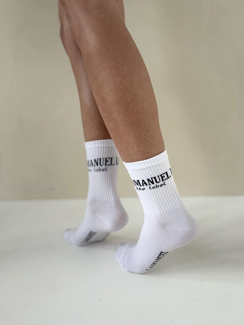 Skarpety LABEL białe/czarne