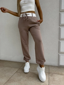 Spodnie DUO COLOR - beżowe T16698