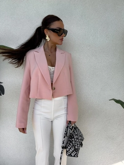 Marynarka SLIM - pudrowy róż