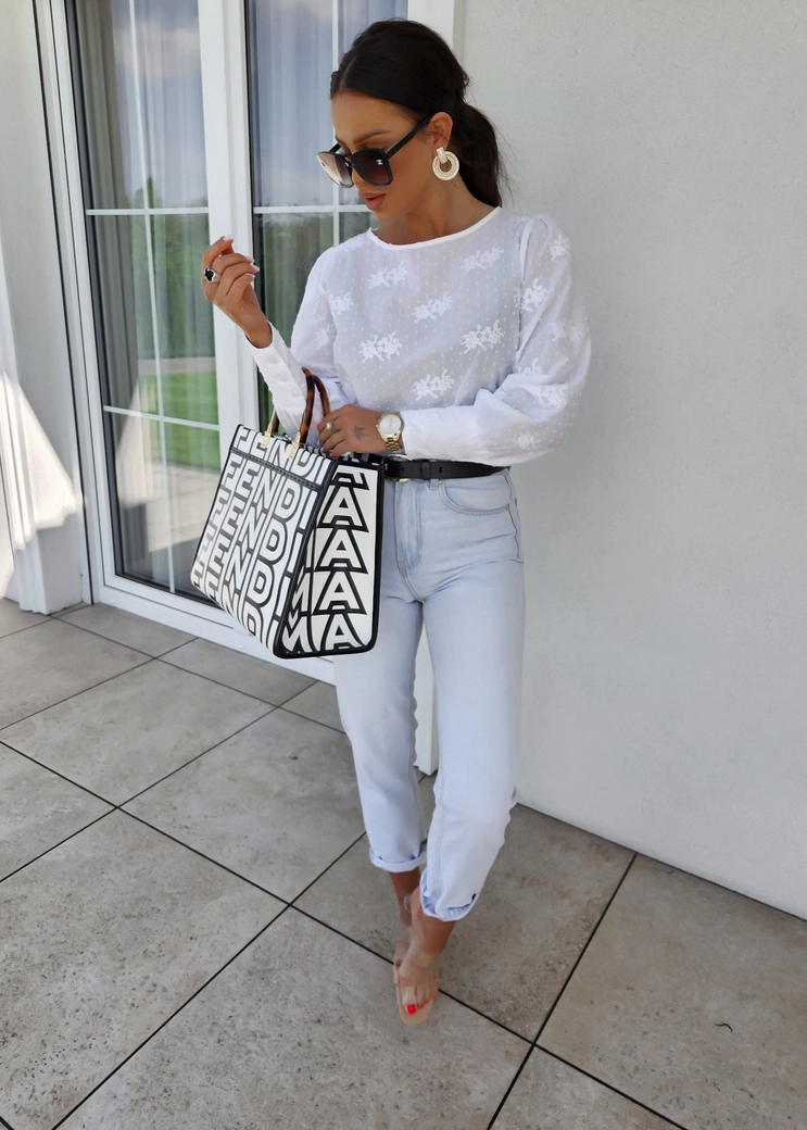 Bluzka MONICA kropeczki - ecru C18617