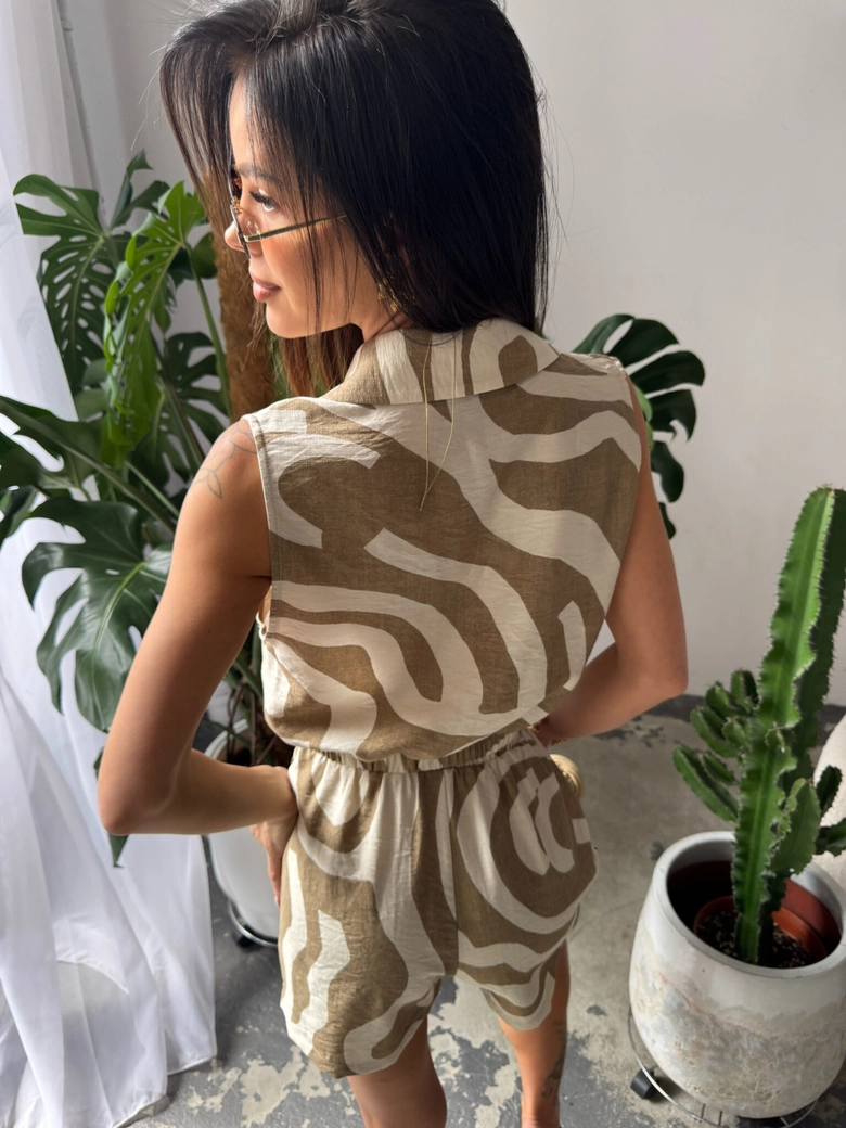 Komplet THE PALM beż