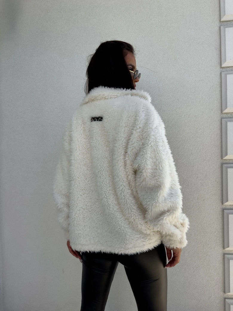 Kurtka futerko ILANIA – ecru