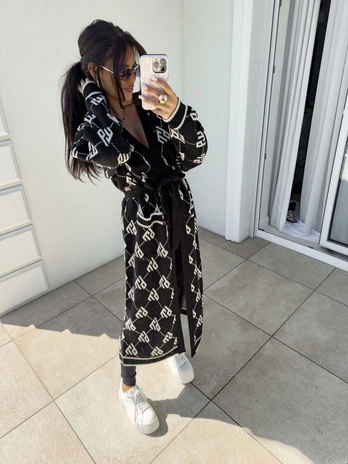 Kardigan płaszcz ANDREA – czarny