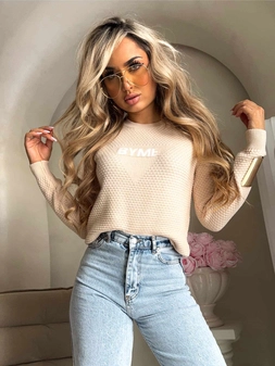 Sweter CRISTAL – jasny beż