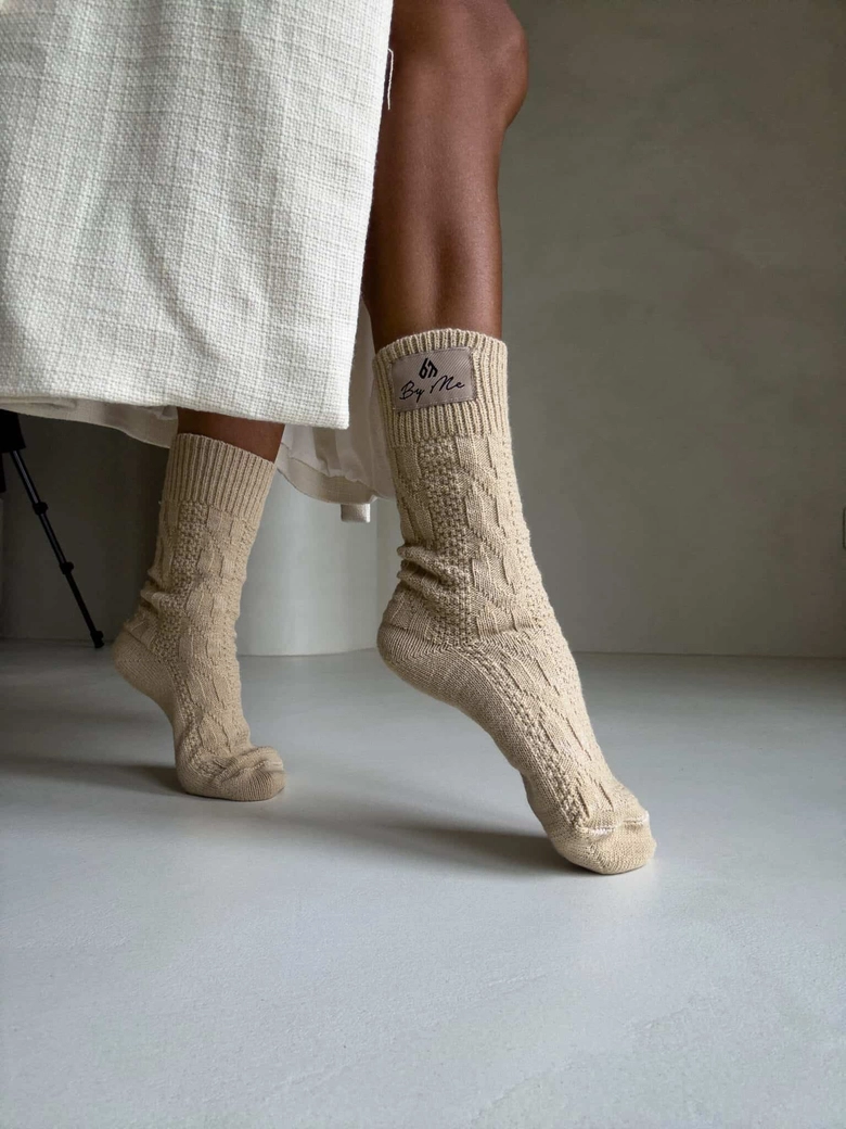 Skarpety WOOL – beżowe