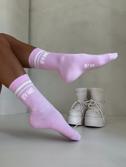 Skarpetki STRIPES – różowo-białe