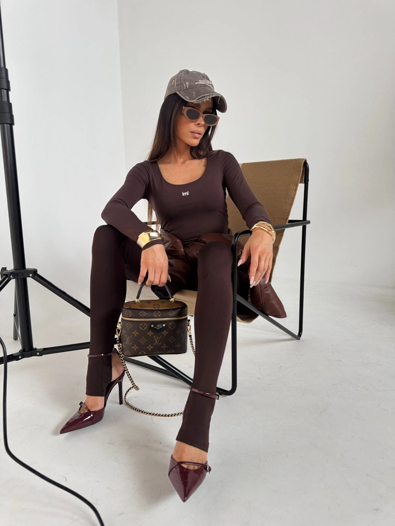 Legginsy HIDDEN czekolada