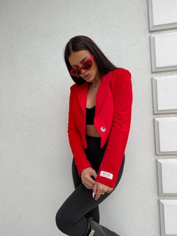 Marynarka dresowa SLIM - czerwona