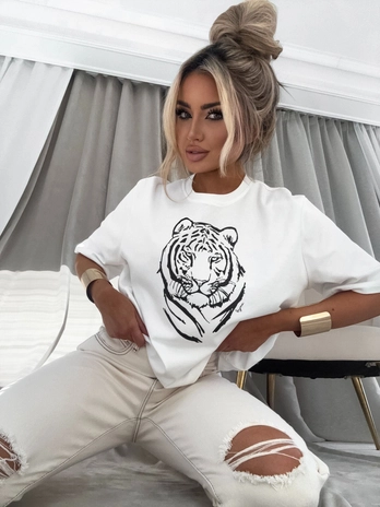 T-shirt TYGRYS - ecru