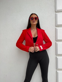 Marynarka dresowa SLIM - czerwona