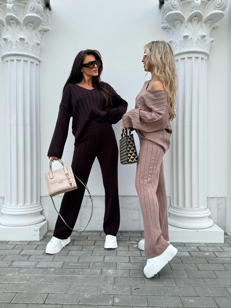 Komplet CANDICE – czekoladowy