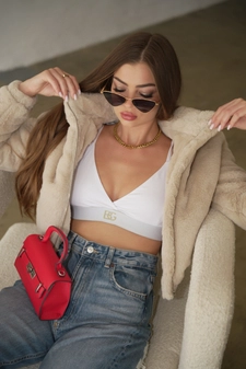 Kurtka damska BG Fur | beż W17587