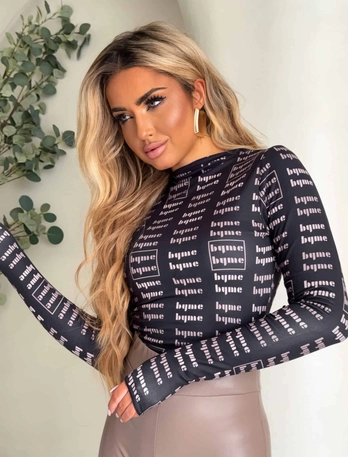 Bluzka SKIN MIU – czarno-beżowa