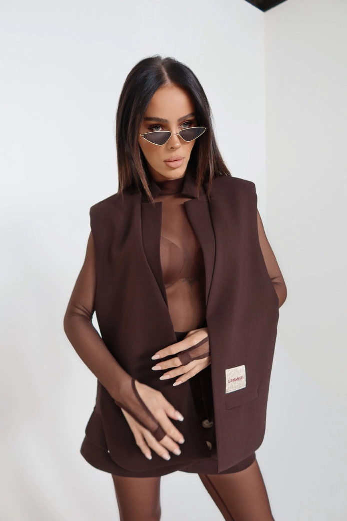 Kamizelka FOLD czekolada