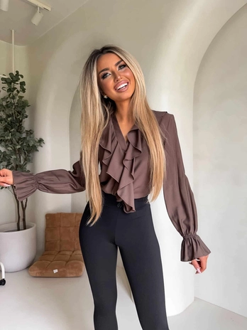 Bluzka ZARRA - czekoladowa