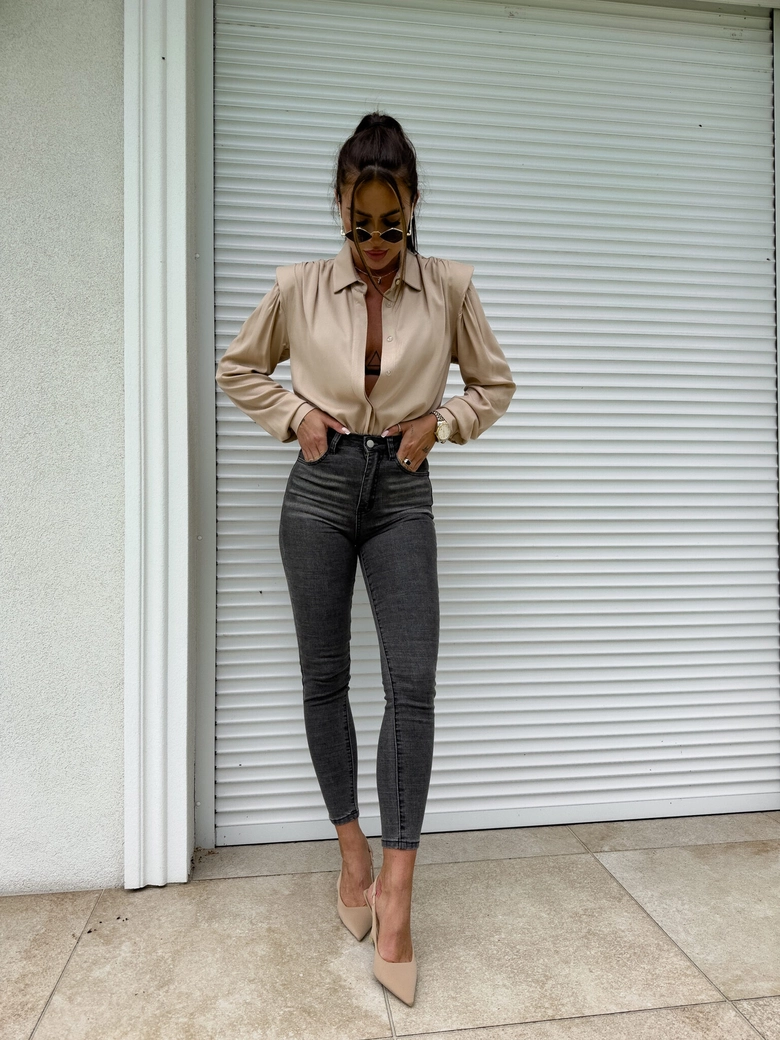 Jeansy BY ME - szare T16671