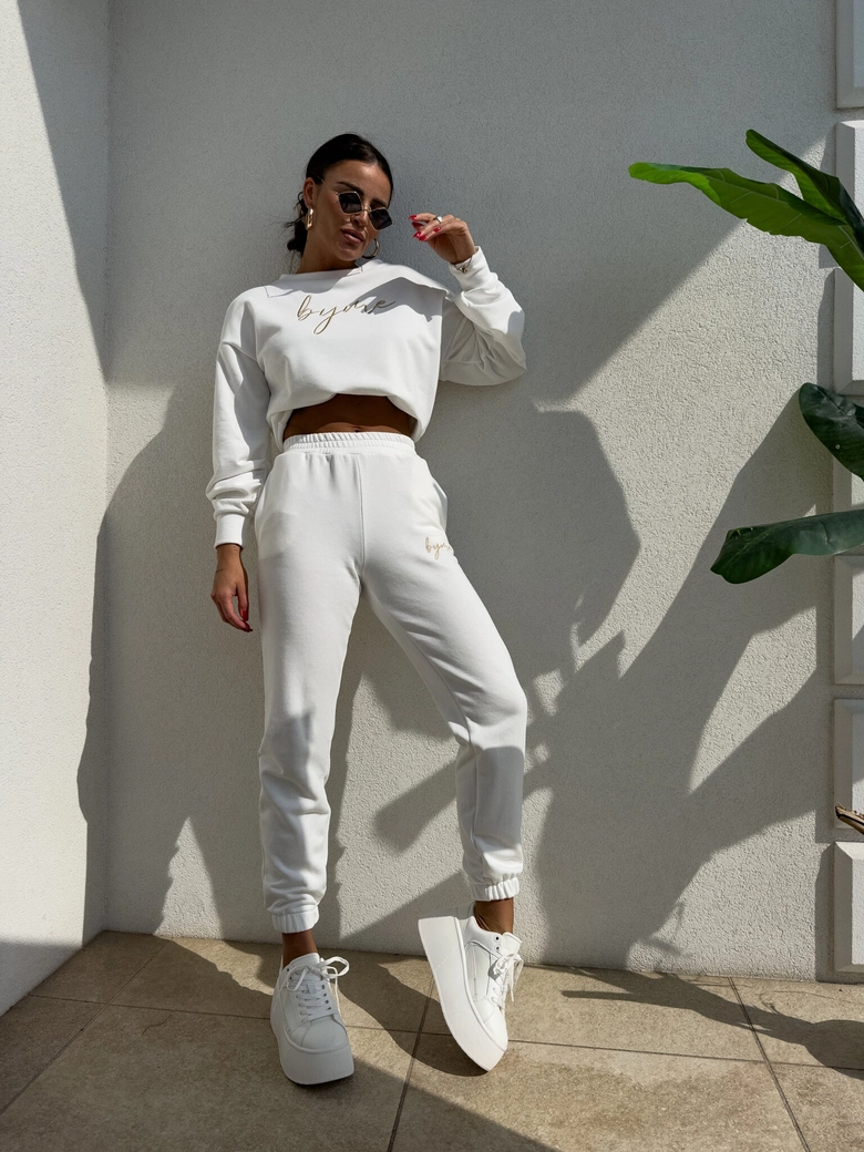 Bluza dresowa LOGO – ecru