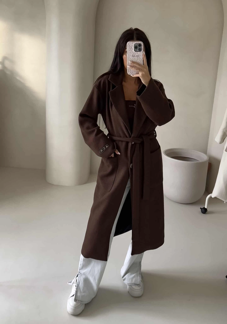 Płaszcz BOSS – czekoladowy