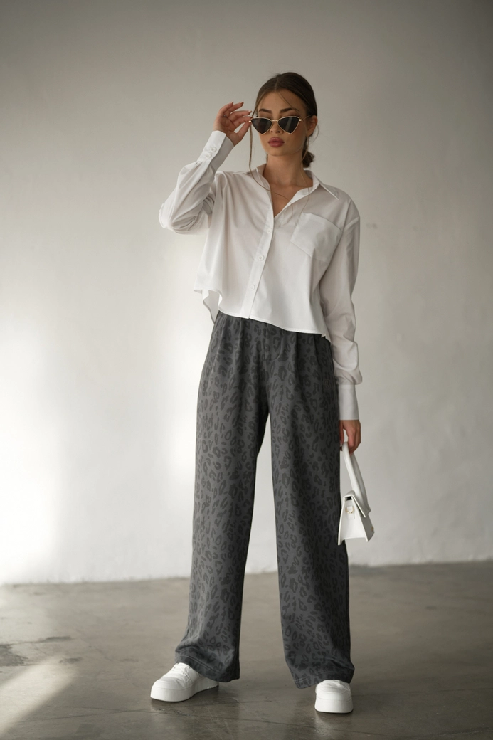 Spodnie damskie BG Mariah | grafit (print) T18504