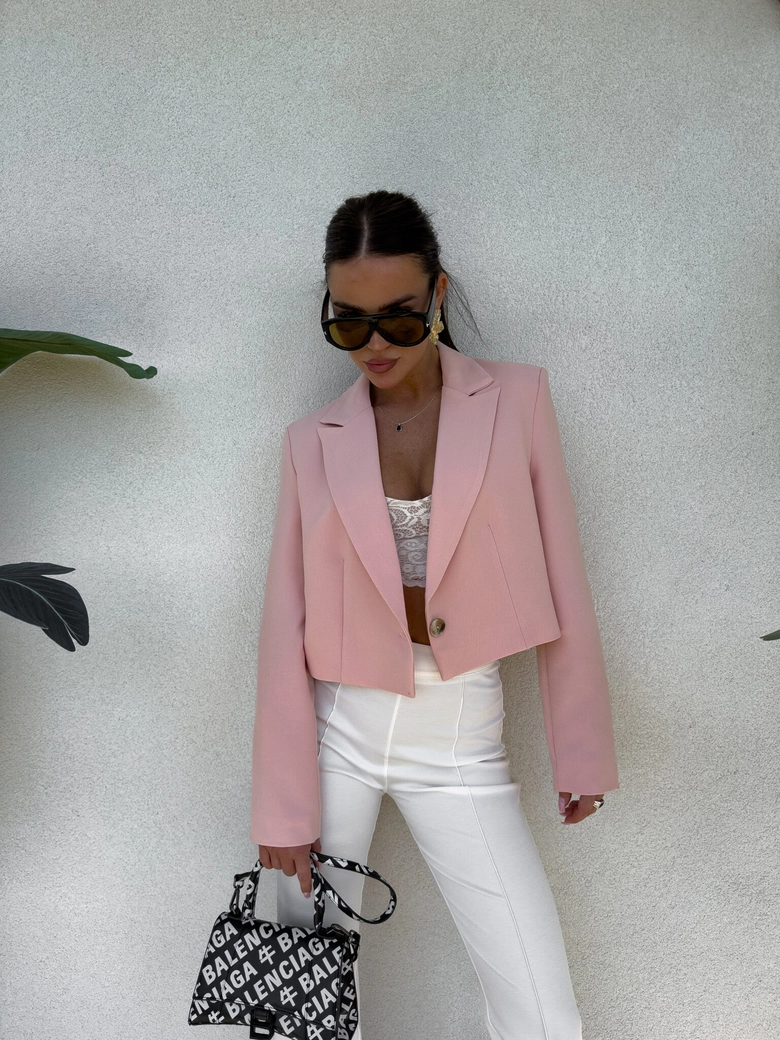 Marynarka SLIM - pudrowy róż