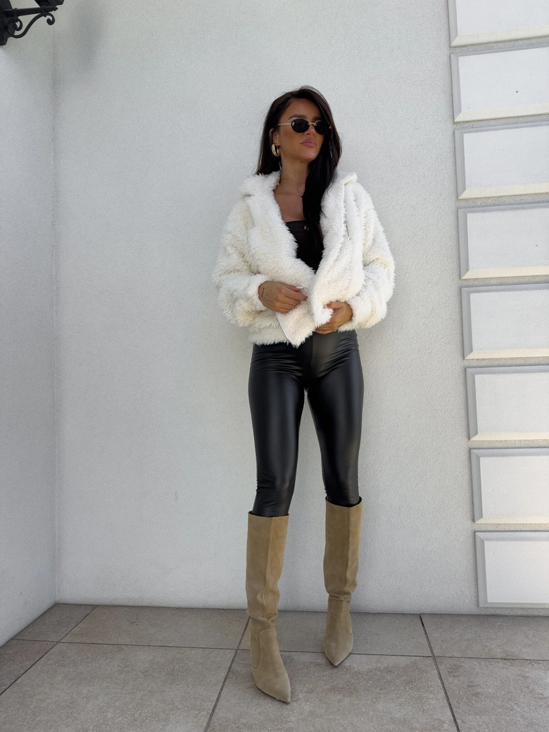 Kurtka futerko ILANIA – ecru