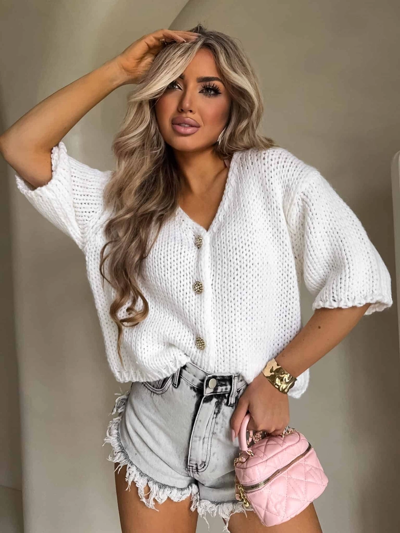 Kardigan ROYAL - ecru