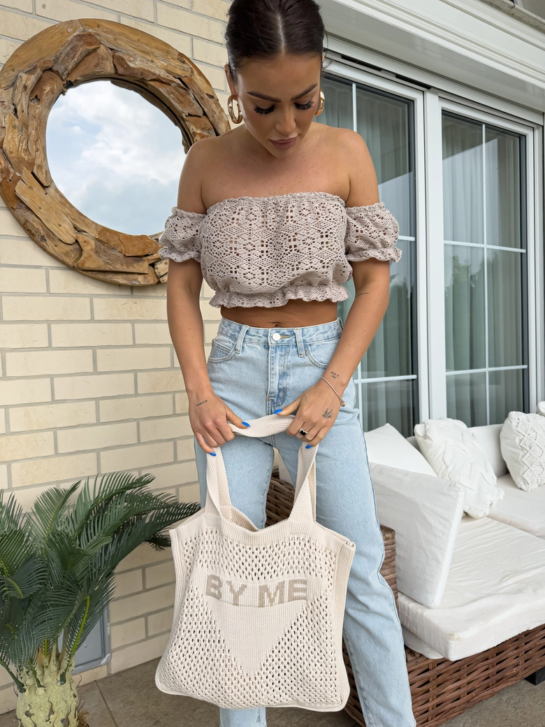 Bluzka Hiszpanka CARLITA - mokka