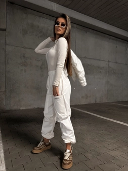 Spodnie NOTHING ecru T16208