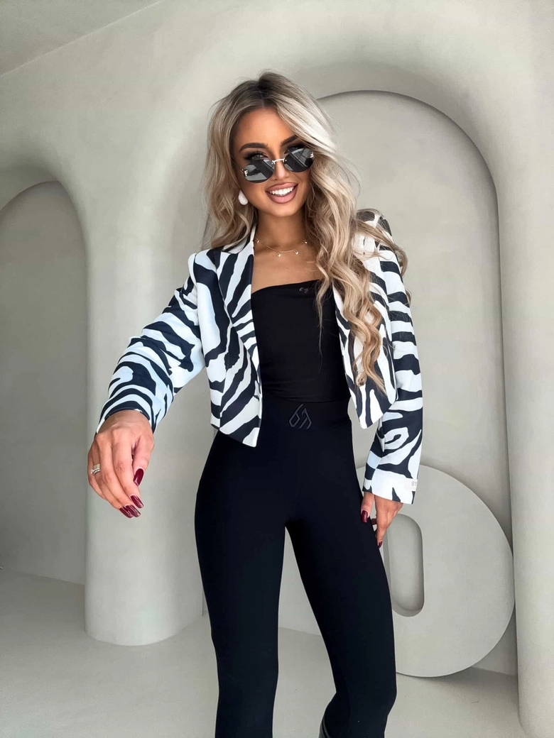 Marynarka dresowa SLIM - zebra