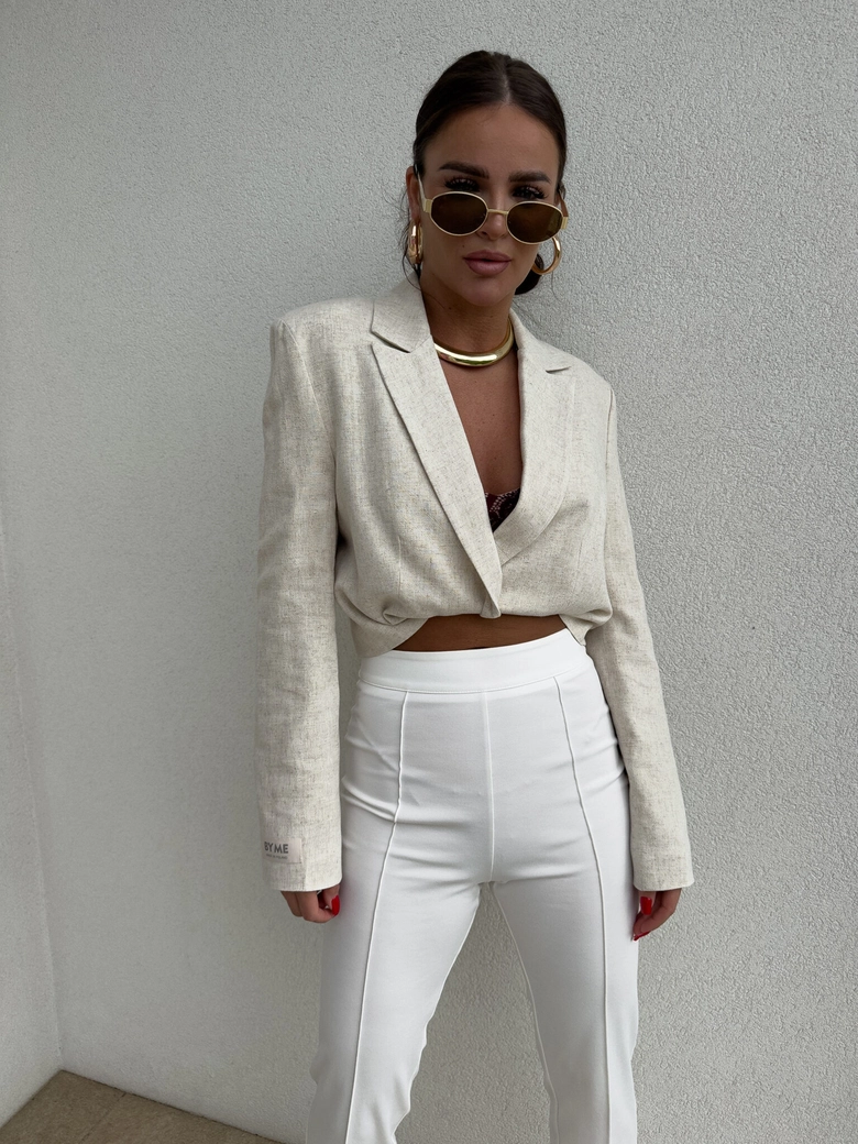 Marynarka SLIM natural - jasny beż