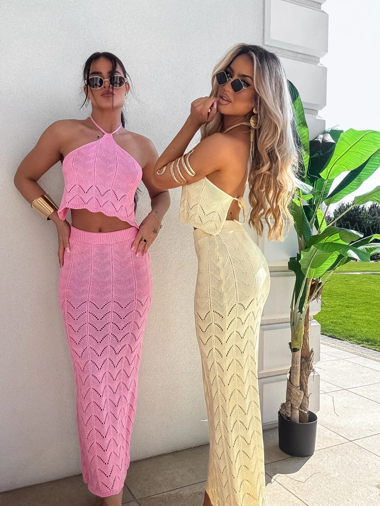 Komplet MARBELLA - mocny róż