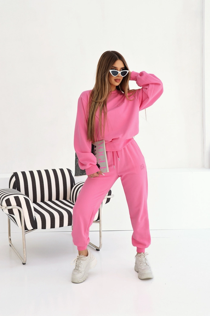 Bluza damska BG Basic | róż barbie