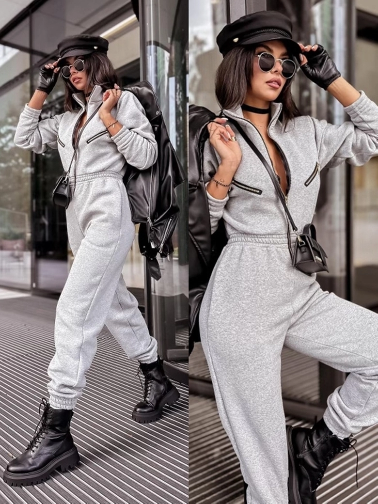 Kombinezon szary melanż Barb B293