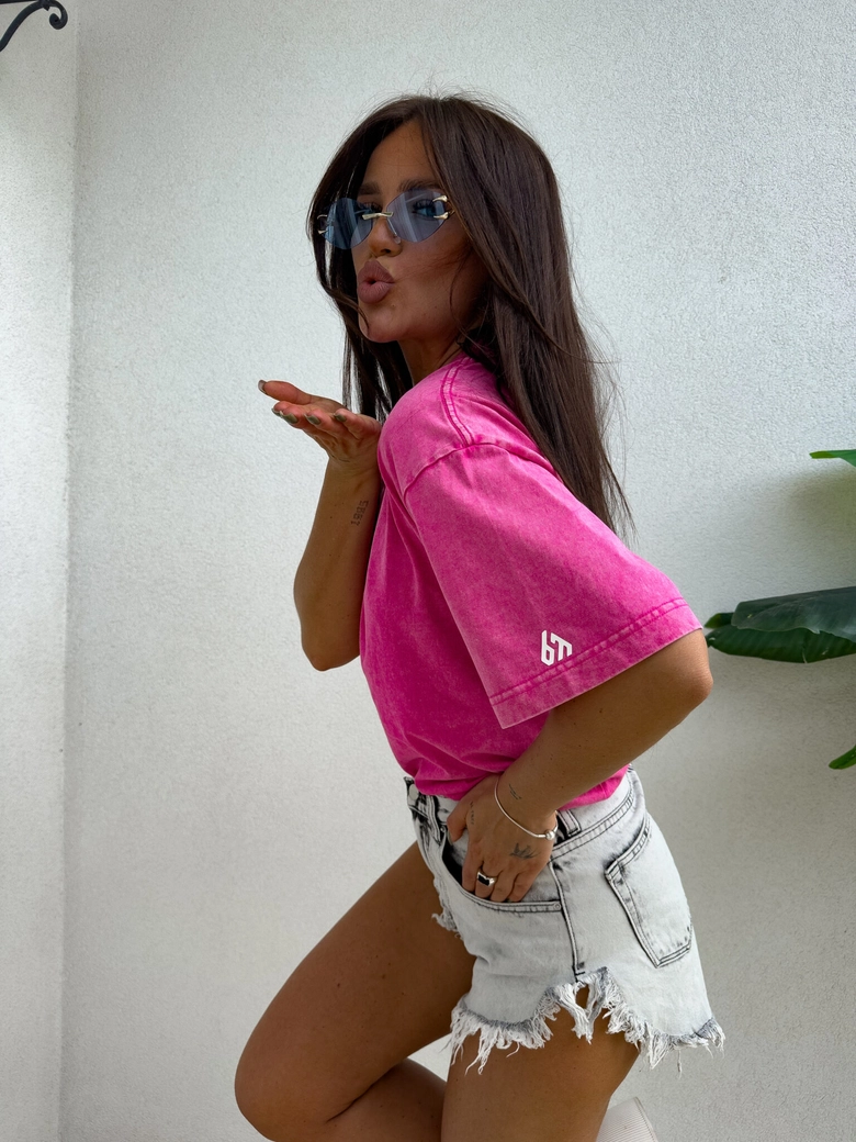 T-shirt PLAY - różowy