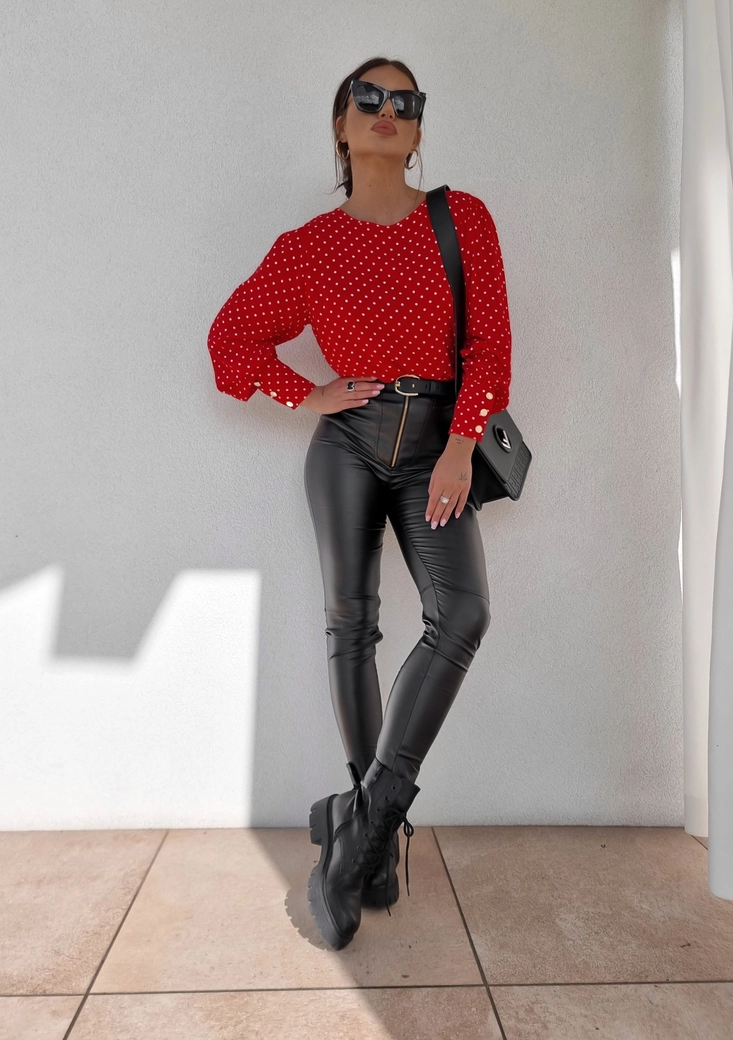 Bluzka MONICA kropeczki - czerwona C18616