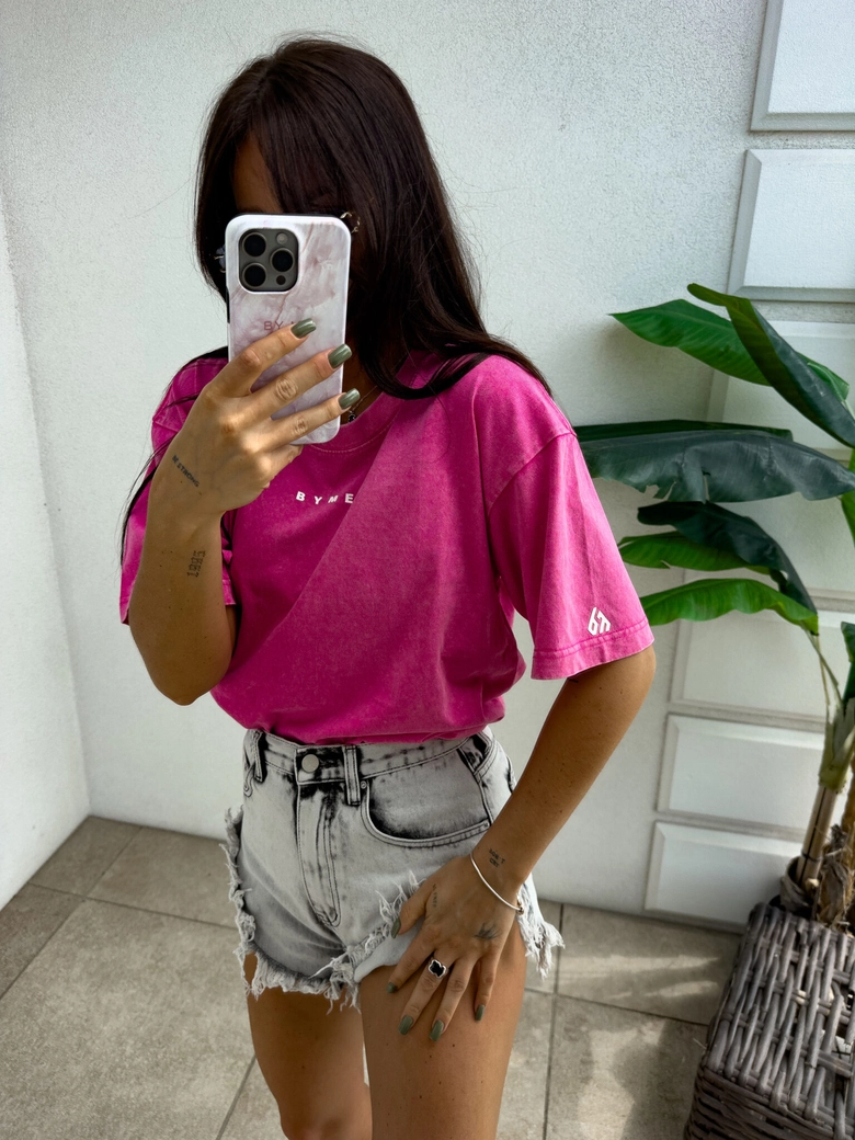 T-shirt PLAY - różowy