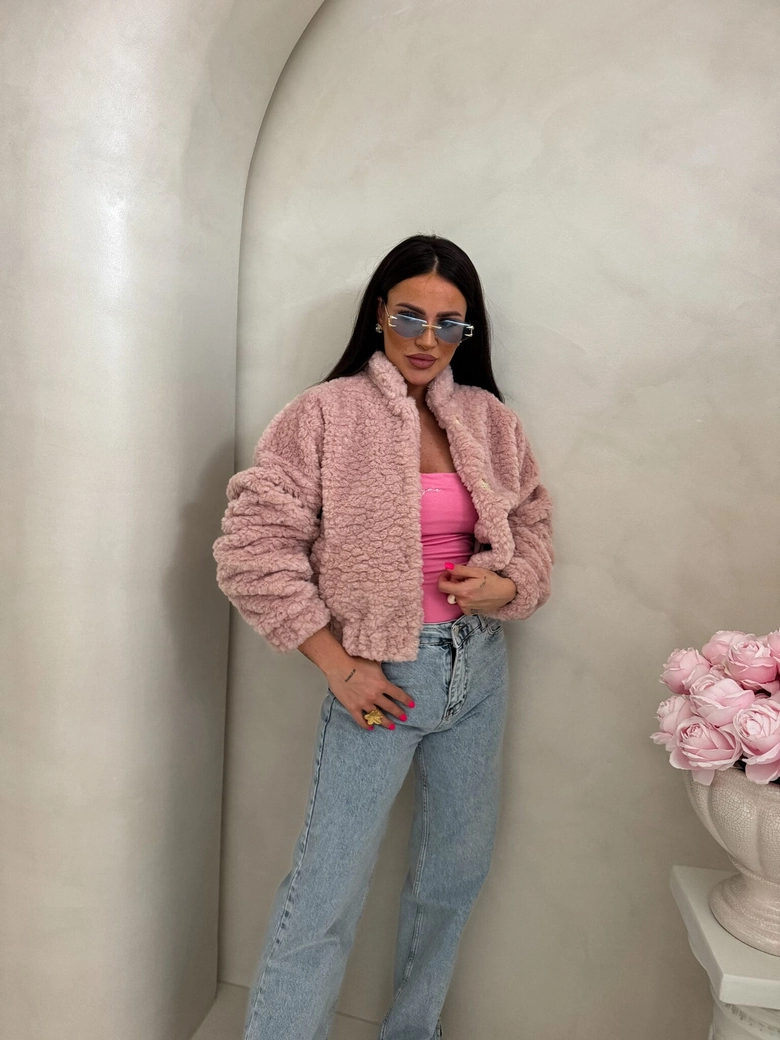Kurtka bomberka CLOUDY – pudrowy róż