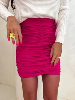 Spódnica MARSZCZONA – fuksja