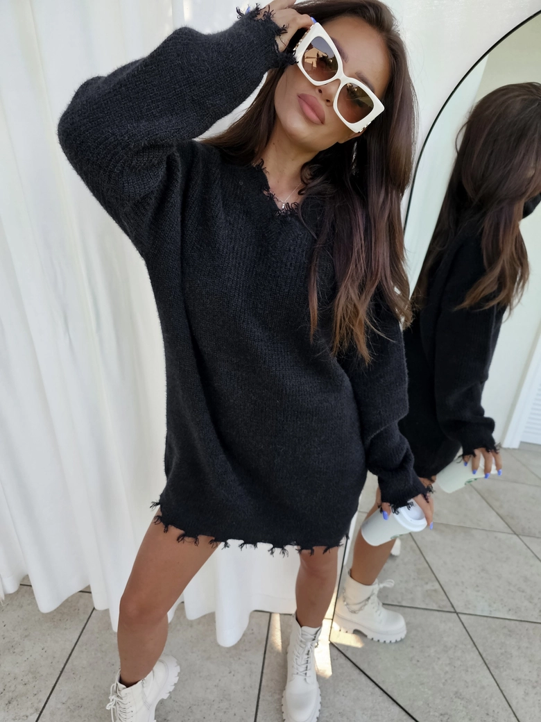 Sweter SAVE - czarny E17431