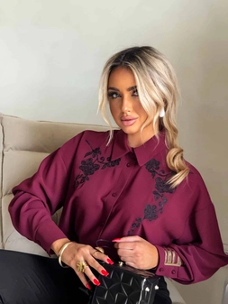 Koszula CHARLOTTE - bordo